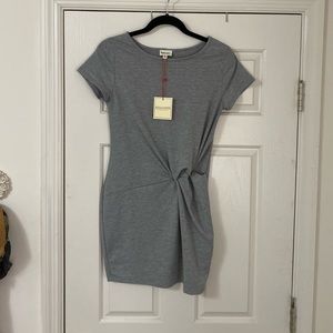 Gray, Cinched. T-Shirt Dress
